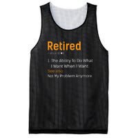 Retired Funny Retirement Gift Mesh Reversible Basketball Jersey Tank