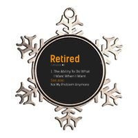 Retired Funny Retirement Gift Metallic Star Ornament