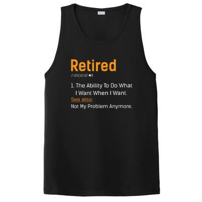 Retired Funny Retirement Gift PosiCharge Competitor Tank