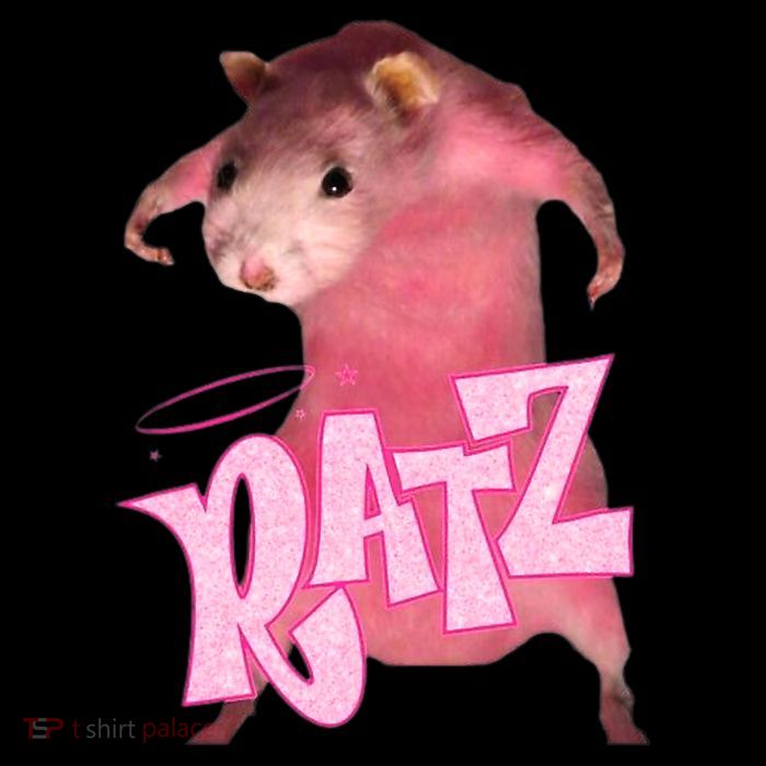 Ratz Funny Rat Funny Mouse Ratz Pink Ratz Mouse Meme Stripe Pom Pom Beanie