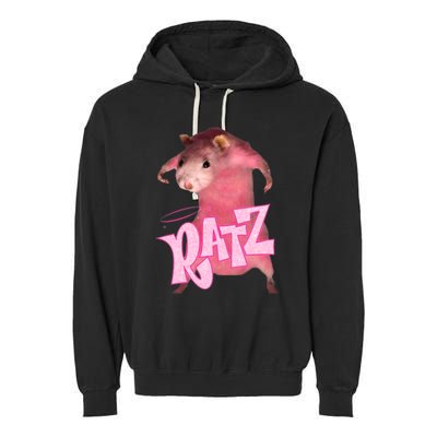 Ratz Funny Rat Funny Mouse Ratz Pink Ratz Mouse Meme Garment-Dyed Fleece Hoodie