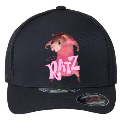 Ratz Funny Rat Funny Mouse Ratz Pink Ratz Mouse Meme Flexfit Unipanel Trucker Cap