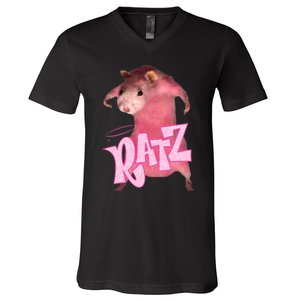 Ratz Funny Rat Funny Mouse Ratz Pink Ratz Mouse Meme V-Neck T-Shirt