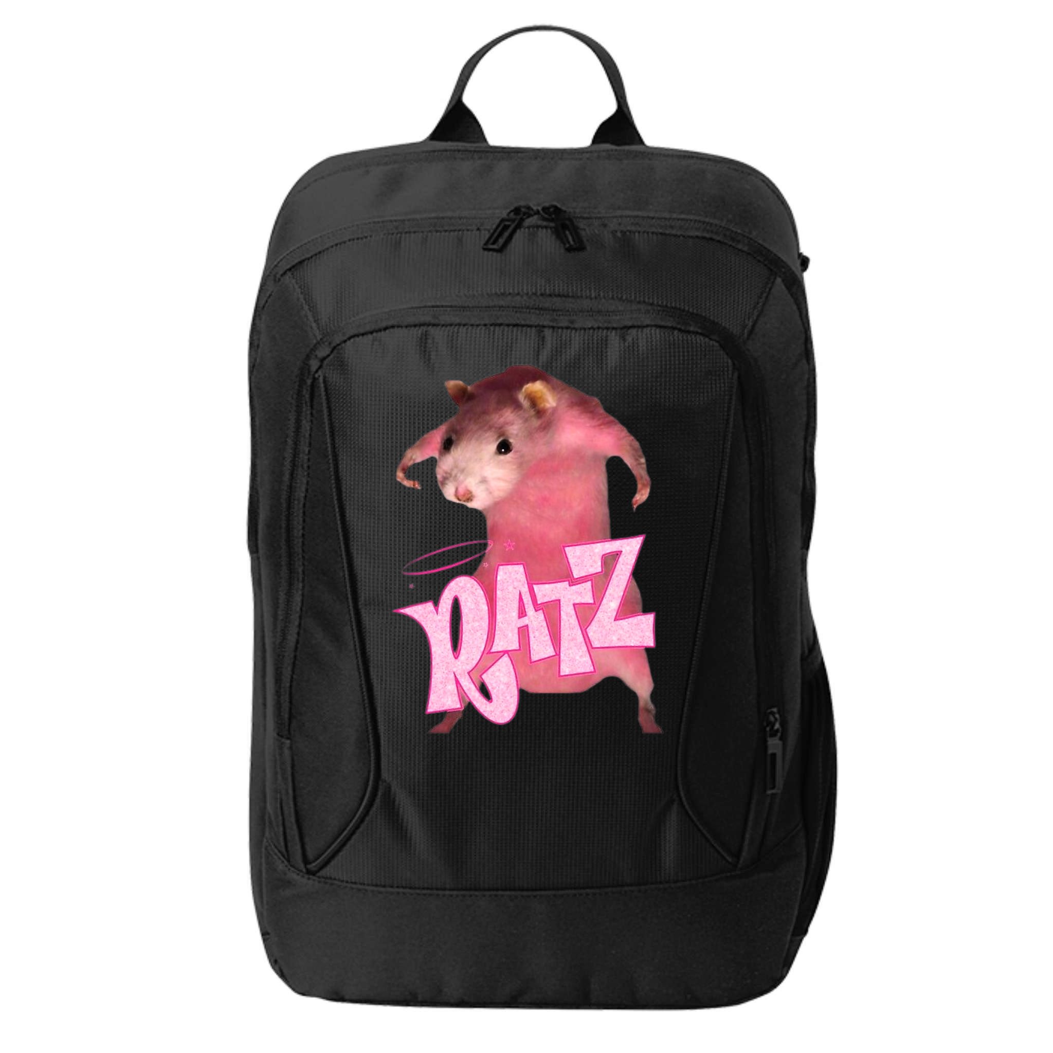 Ratz Funny Rat Funny Mouse Ratz Pink Ratz Mouse Meme City Backpack
