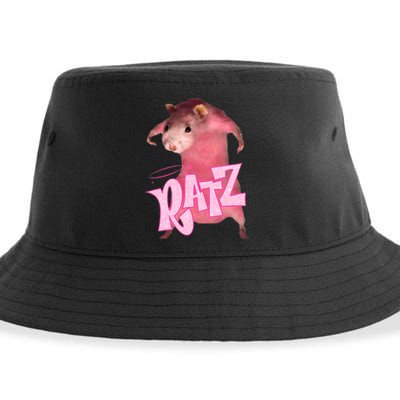 Ratz Funny Rat Funny Mouse Ratz Pink Ratz Mouse Meme Sustainable Bucket Hat