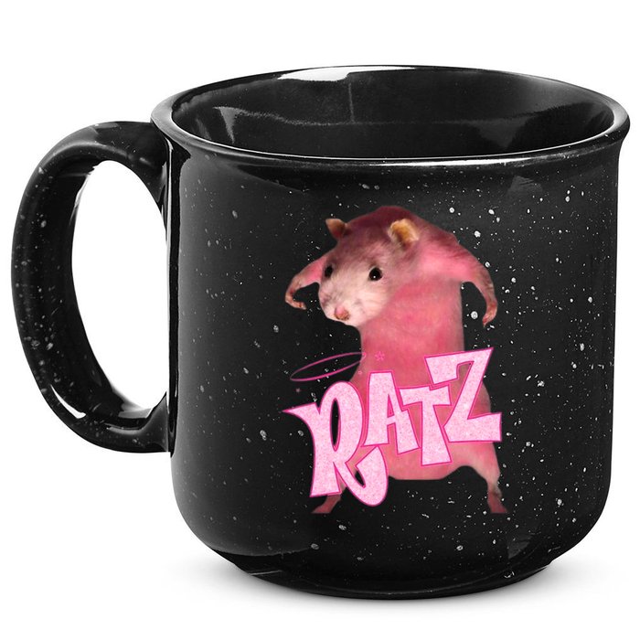 Ratz Funny Rat Funny Mouse Ratz Pink Ratz Mouse Meme 15oz Campfire Ceramic Mug