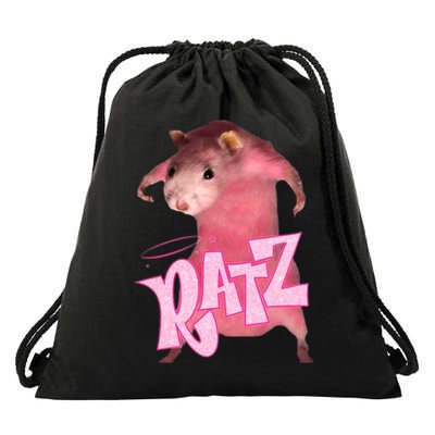 Ratz Funny Rat Funny Mouse Ratz Pink Ratz Mouse Meme Drawstring Bag