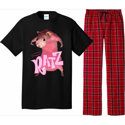 Ratz Funny Rat Funny Mouse Ratz Pink Ratz Mouse Meme Pajama Set