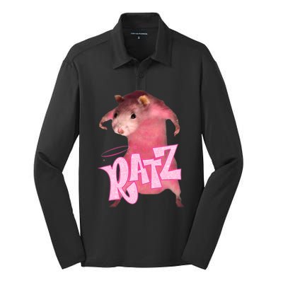 Ratz Funny Rat Funny Mouse Ratz Pink Ratz Mouse Meme Silk Touch Performance Long Sleeve Polo