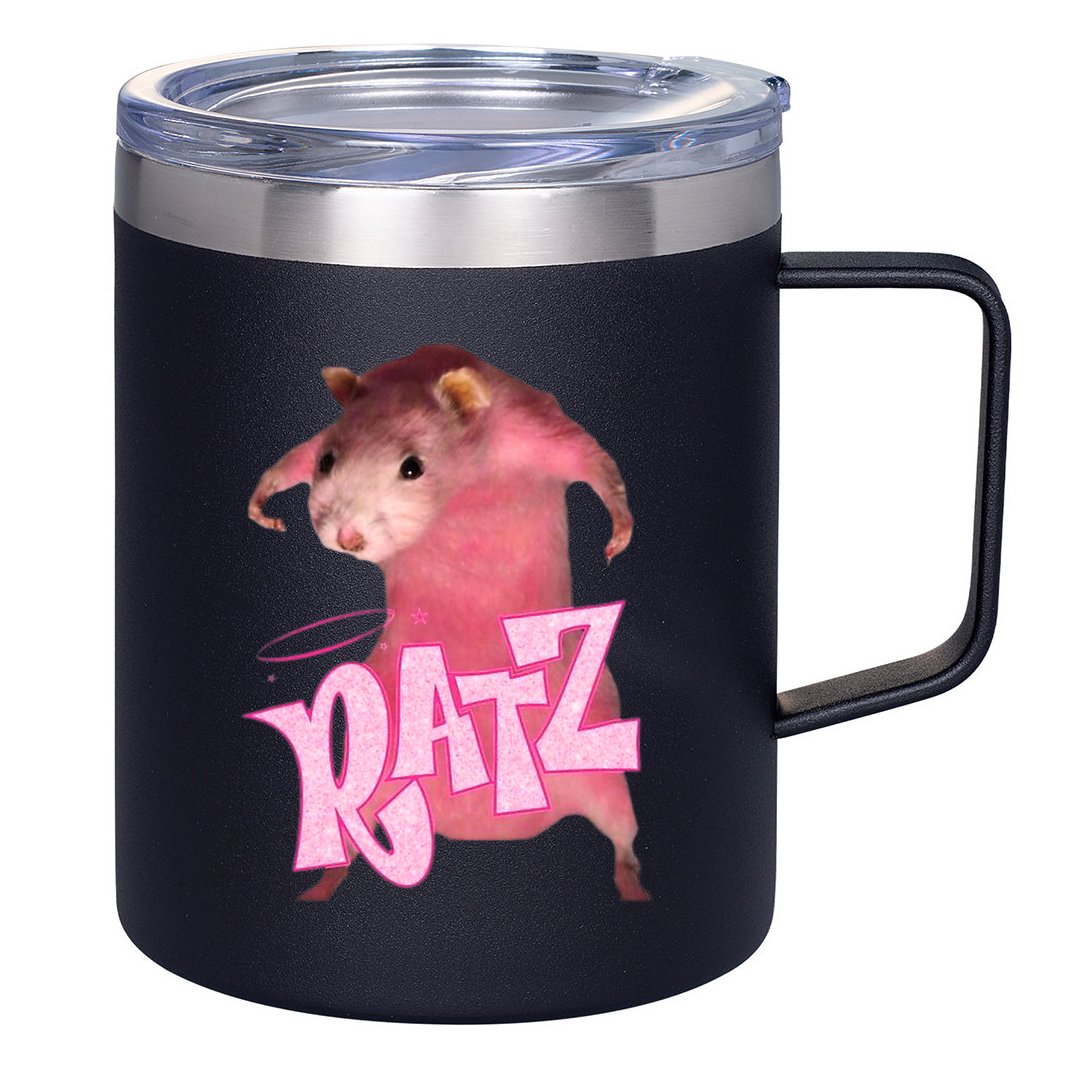 Ratz Funny Rat Funny Mouse Ratz Pink Ratz Mouse Meme 12oz Stainless Steel Coffee Mug