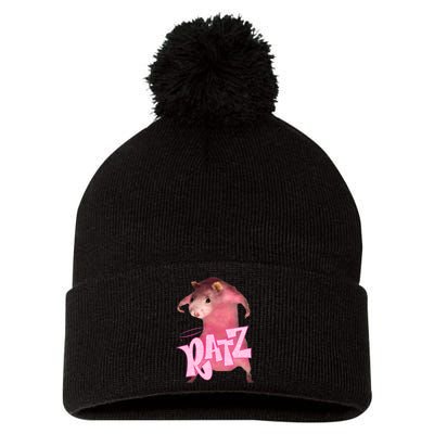 Ratz Funny Rat Funny Mouse Ratz Pink Ratz Mouse Meme Pom Pom 12in Knit Beanie