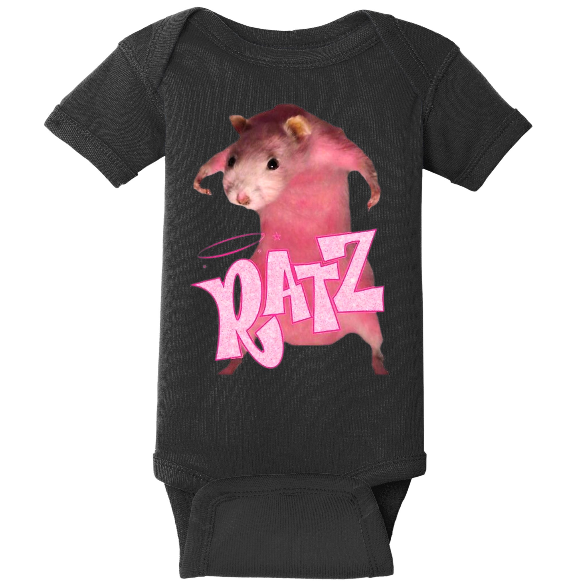 Ratz Funny Rat Funny Mouse Ratz Pink Ratz Mouse Meme Baby Bodysuit