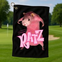 Ratz Funny Rat Funny Mouse Ratz Pink Ratz Mouse Meme Golf Towel