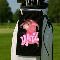 Ratz Funny Rat Funny Mouse Ratz Pink Ratz Mouse Meme Golf Towel