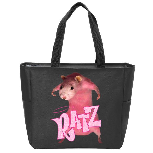 Ratz Funny Rat Funny Mouse Ratz Pink Ratz Mouse Meme Zip Tote Bag