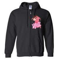 Ratz Funny Rat Funny Mouse Ratz Pink Ratz Mouse Meme Full Zip Hoodie