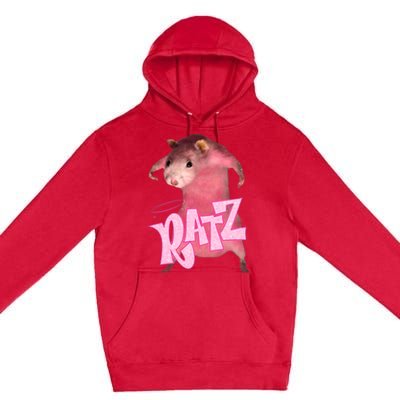 Ratz Funny Rat Funny Mouse Ratz Pink Ratz Mouse Meme Premium Pullover Hoodie