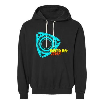 Rotary Fever Rotary Engine Garment-Dyed Fleece Hoodie