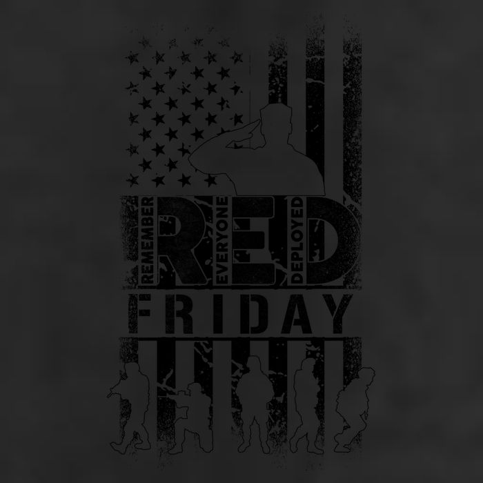 RED Friday Remember Everyone Deployed Garment-Dyed Fleece Hoodie