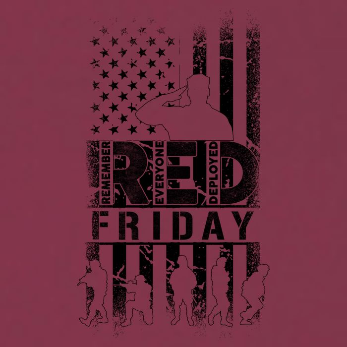 RED Friday Remember Everyone Deployed 16oz Travel Tumbler