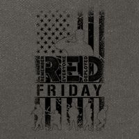 RED Friday Remember Everyone Deployed Cotton Canvas Backpack