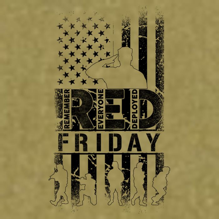 RED Friday Remember Everyone Deployed Garment-Dyed Women's Muscle Tee