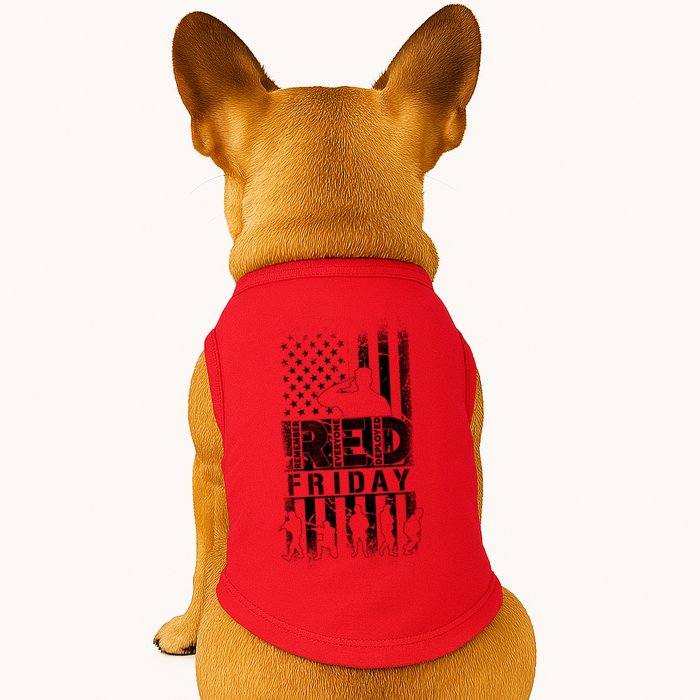 RED Friday Remember Everyone Deployed Doggie Tank