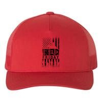 RED Friday Remember Everyone Deployed Yupoong Adult 5-Panel Trucker Hat