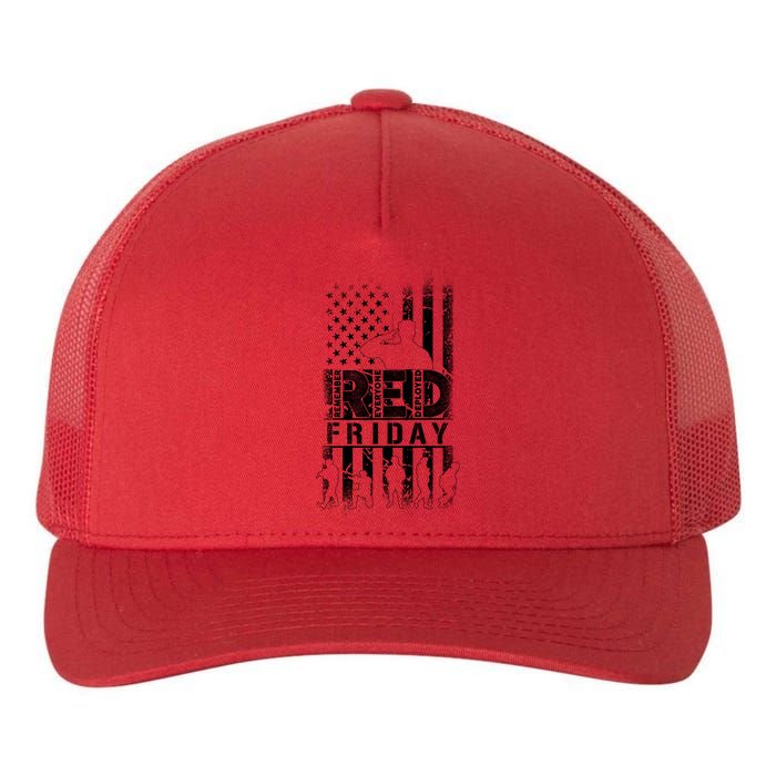RED Friday Remember Everyone Deployed Yupoong Adult 5-Panel Trucker Hat