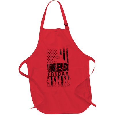 RED Friday Remember Everyone Deployed Full-Length Apron With Pockets