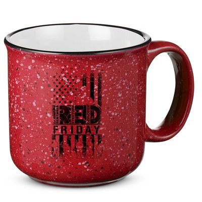RED Friday Remember Everyone Deployed 15oz Campfire Ceramic Mug