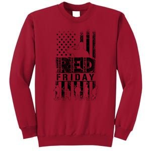 RED Friday Remember Everyone Deployed Tall Sweatshirt