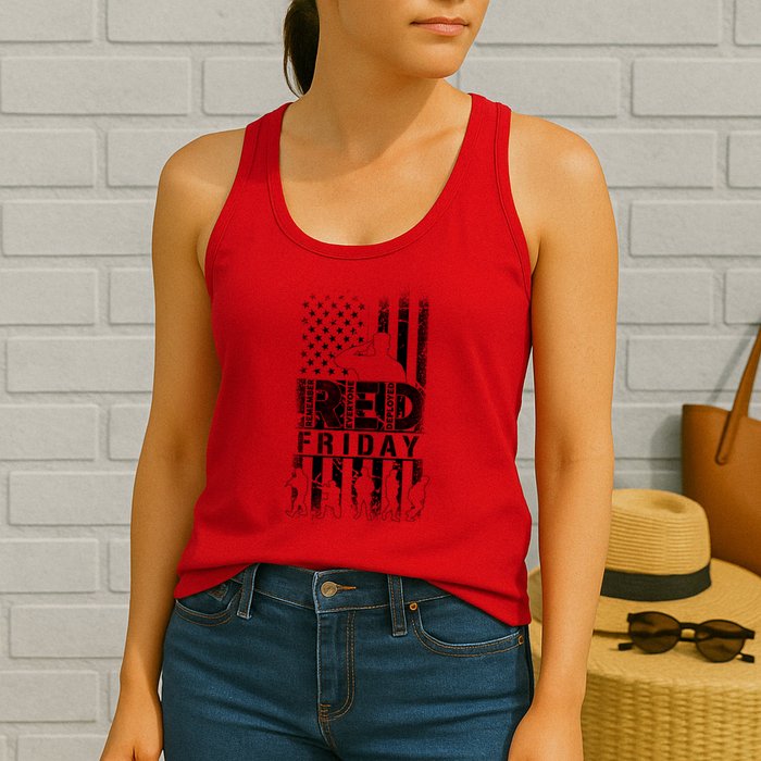 RED Friday Remember Everyone Deployed Womens Tank Top