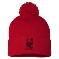 RED Friday Remember Everyone Deployed Pom Pom 12in Knit Beanie