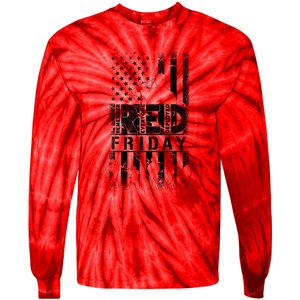 RED Friday Remember Everyone Deployed Tie-Dye Long Sleeve Shirt