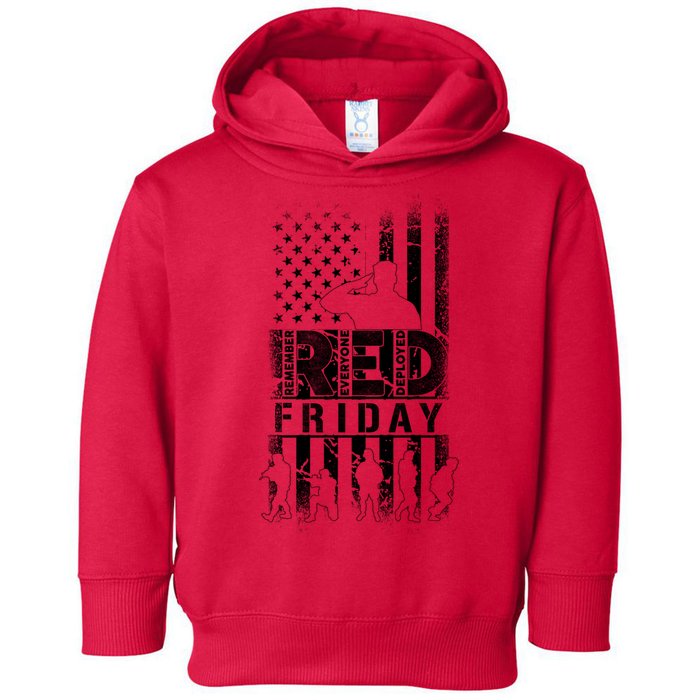 RED Friday Remember Everyone Deployed Toddler Hoodie