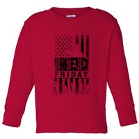 RED Friday Remember Everyone Deployed Toddler Long Sleeve Shirt