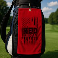 RED Friday Remember Everyone Deployed Golf Towel