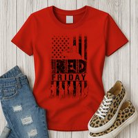 RED Friday Remember Everyone Deployed Womens T-Shirt