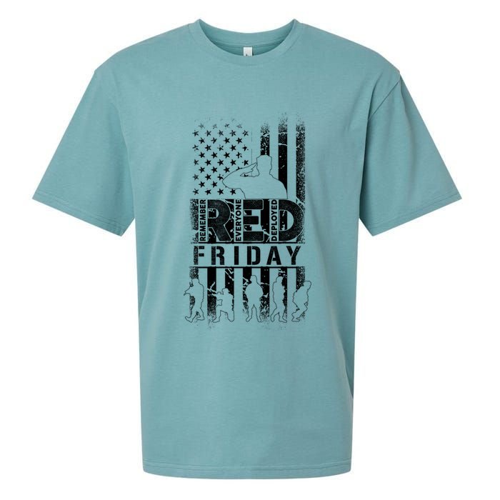 RED Friday Remember Everyone Deployed Sueded Cloud Jersey T-Shirt