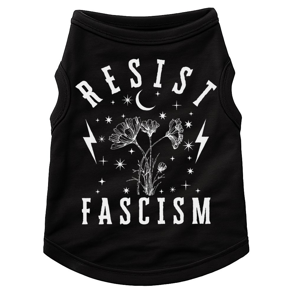 Resist Fascism Doggie Tank