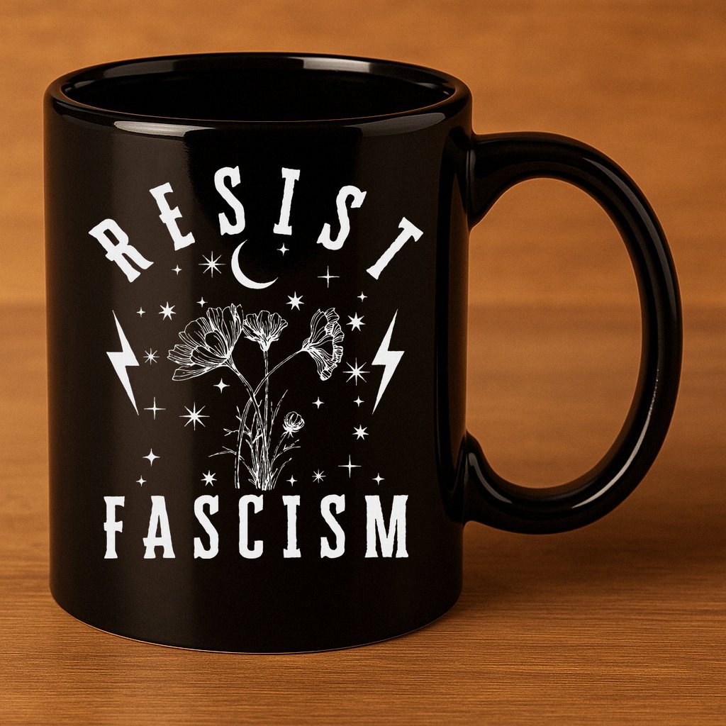 Resist Fascism 11oz C Handle Ceramic Mug
