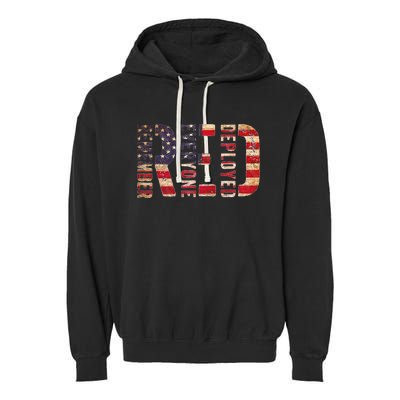 Red Fridays Remember Everyone Deployed American Flag Garment-Dyed Fleece Hoodie