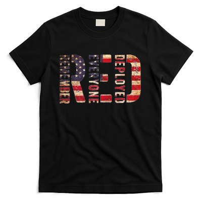 Red Fridays Remember Everyone Deployed American Flag T-Shirt