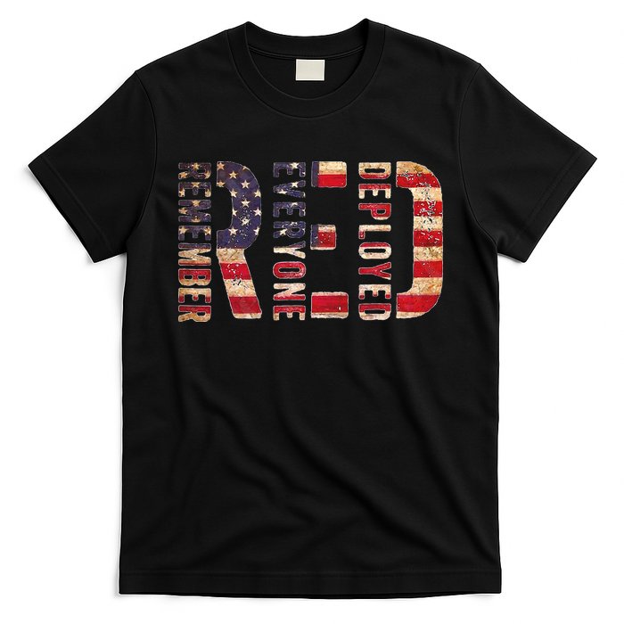 Red Fridays Remember Everyone Deployed American Flag T-Shirt