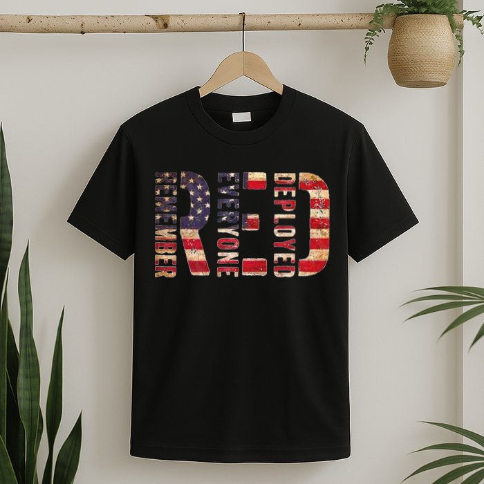 Red Fridays Remember Everyone Deployed American Flag T-Shirt