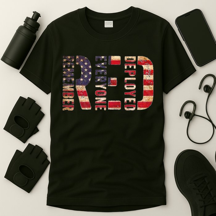 Red Fridays Remember Everyone Deployed American Flag T-Shirt