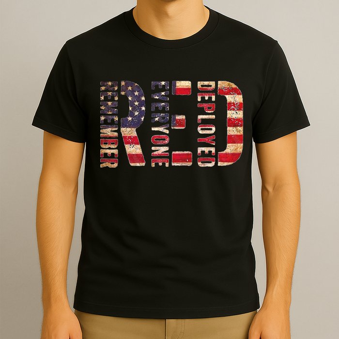 Red Fridays Remember Everyone Deployed American Flag T-Shirt