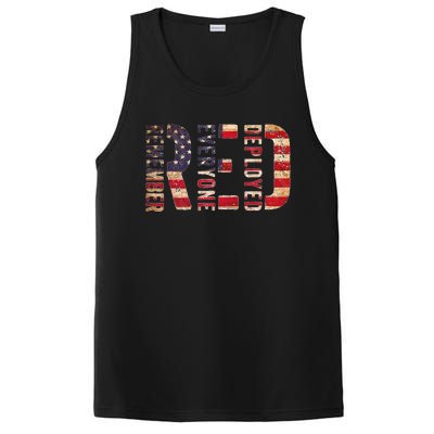 Red Fridays Remember Everyone Deployed American Flag PosiCharge Competitor Tank