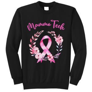 Retro Floral Ribbon Mammo Tech Mammography Technologist Sweatshirt